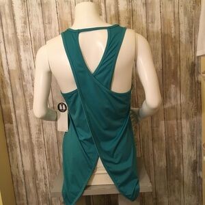 Layer 8 Athletics Open Back Green Top